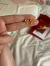 周六福黃金耳飾女款足金甜酷少女系列精致百搭蝴蝶結耳釘 計價(jià) 一對-1.93g 曬單實(shí)拍圖