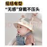 愛(ài)寶適嬰兒帽子夏季薄款寶寶遮陽(yáng)帽漁夫帽嬰幼兒出游帽子米色小熊S782 曬單實(shí)拍圖
