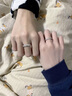 AIF滿天星情侶戒指女款一對(duì)999純銀情侶對(duì)戒男鐘久久生日禮物送女友 滿天星情侶對(duì)戒【定制刻字】 曬單實(shí)拍圖