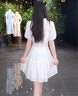 歌莉婭天絲連衣裙女夏季穿搭2025新款荷葉邊裙子1E5R4K830 07W米色 XS 曬單實(shí)拍圖