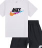 耐克（NIKE）官方男女童幼童T恤和短褲套裝夏季經(jīng)典輕便舒適II6486 010黑 120 M 曬單實(shí)拍圖