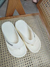 ECAC日式eva人字拖女夏季外穿厚底2025新防滑浴室洗澡沙灘海邊拖鞋男 米白 38 -39碼（建議37-38腳） 曬單實(shí)拍圖