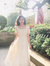 讓霧白色連衣裙長裙裙子女夏季2025新款小個(gè)子顯瘦海邊沙灘裙高級(jí)感 淺杏色初戀連衣裙 M 【建議90-105斤】 曬單實(shí)拍圖