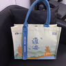 京柏  帆布托特包通勤大容量飄帶手提布袋圖案定制logo設計感帆  布包 曬單實(shí)拍圖