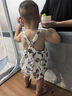 巴厘小豬女寶寶吊裝夏季無袖薄款女童兩件套嬰幼兒分體衣服兒童夏裝 暗香疏影 暗香疏影 90 曬單實拍圖