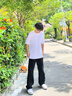 izzue IT黑色直筒牛仔褲男2025夏季新款寬松垂感百搭純棉潮牌褲子 曬單實拍圖