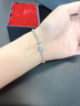 mini&yaya一克拉莫桑石銀手鏈女滿(mǎn)天星手鏈手串情人節生日禮物送女友老婆 曬單實(shí)拍圖