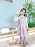 G.DUCKKIDS小黃鴨童裝女童秋裝套裝兒童衣服女孩春秋季洋氣格子背心公主裙兩 淺粉色 110 建議4~5歲【100-110cm】cm 曬單實拍圖