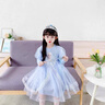 G.DUCKKIDS小黃鴨愛(ài)莎公主裙女童連衣裙秋裝2025新款兒童艾莎裙子女寶寶紗裙 藍色 110 建議4~5歲【100-110cm】cm 曬單實(shí)拍圖