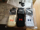 安德瑪（Under Armour）籃球襪(三雙裝)跑步羽毛球運動襪子男女吸汗四季實戰(zhàn)棉襪 組合色L 曬單實拍圖