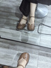 EXULL依思Q包頭涼鞋女款2025新款夏季外穿平底復(fù)古女鞋時尚休閑英倫風(fēng)羅馬鞋 棕色 36 曬單實拍圖