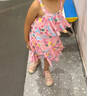 ASK JUNIOR【帶泳帽】女童泳衣夏兒童吊帶泳裙分體泳衣 花色 140 曬單實(shí)拍圖
