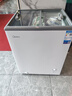 美的（Midea）100升200升/300升家用冰柜商用雪糕柜展示柜飲料冰激凌綠豆沙保鮮冷柜單溫冷藏/冷凍超市便利店 【升級帶鎖 】155升玻璃門(mén)展示柜  155LGE 曬單實(shí)拍圖