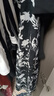 熙世界sllsky國(guó)風(fēng)水墨碎花半身裙女士夏季新款氣質(zhì)黑色暈染印花a字長(zhǎng)裙 黑底白花 XL 曬單實(shí)拍圖