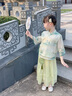 DOMIAMIAKIDS漢服男童夏裝女童國(guó)風(fēng)唐裝表演服兒童新中式套裝高端國(guó)學(xué)禮服 江山如畫(huà)女童 130 曬單實(shí)拍圖