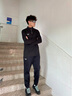 安德瑪（Under Armour）長(zhǎng)袖T恤男士彈力打底衫半拉鏈立領(lǐng)速干健身服跑步運(yùn)動(dòng)上衣 黑色/指洞款/24600603-001 XL 曬單實(shí)拍圖