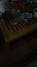 瓷牌茗茶具（cipaiming teaset）瓷牌茗 功夫茶具茶盤竹制茶臺排水式茶海茶托盤家用茶具盤大小號 中茶博士排水長43cm*28cn 曬單實拍圖