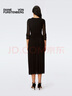 Diane von Furstenberg[博主同款][小黑裙]25春夏新款腰部褶皺百褶連衣裙DL4S025 經典黑 M 曬單實拍圖