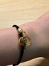 中國黃金（CHINA GOLD）黃金手鏈線(xiàn)條小狗轉運珠手鏈貓咪小貓爪編織手繩送女友七夕禮物 萌趣線(xiàn)條小狗【約0.7g】送手繩 曬單實(shí)拍圖