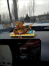 赤槿高級(jí)感麒麟汽車(chē)擺件車(chē)載車(chē)內(nèi)飾品貔貅車(chē)上中控臺(tái)裝飾用品香水座 琉璃麒麟【彩色+貔貅紅瑪瑙】 曬單實(shí)拍圖