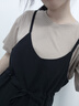 瑞彼麗哺乳期外出衣服夏季辣媽套裝遮肚子寬松喂奶上衣T恤+背帶褲兩件套 卡其色哺乳套裝【胸前橫開拉鏈】 L碼 108-123斤 曬單實拍圖