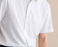 威可多（VICUTU）襯衫男士夏季短袖襯衣商務(wù)正裝純色商務(wù)通勤百搭男裝 白色 42 曬單實(shí)拍圖