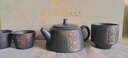 漢帝唐韻（HDTYU）紫陶功夫茶具套裝復古家用泡茶工具建水紫陶泡茶壺整套茶具禮盒裝 紫陶復古茶具套裝 曬單實(shí)拍圖