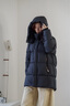 高梵黑金鵝絨服女王5.0女士2025新款冬時尚百搭羽絨服寬松簡約厚外套 黑色 M 曬單實(shí)拍圖