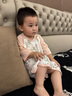 威爾貝魯（WELLBER）嬰兒睡袋寶寶竹棉紗布睡衣男女童家居睡裙春夏季 花園小兔100cm 曬單實拍圖