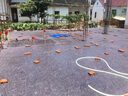 土工布工程布公路混凝土養(yǎng)護(hù)保濕加厚黑心棉毛氈大棚保溫防寒棉被 灰色200克3米寬40長(120平方) 曬單實(shí)拍圖
