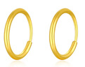 金至尊（3D-GOLD) 黃金耳環(huán)圓形素圈光面簡(jiǎn)約999足金耳飾送媽媽老婆生日禮物計(jì)價(jià) 簡(jiǎn)約圓-金重1.27克-EB01010822 曬單實(shí)拍圖