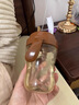 迪福倫兒童吸管水杯PPSU寶寶直飲吸管水杯嬰幼兒奶瓶喝水牛奶杯18月以上 可可棕 300ml 曬單實(shí)拍圖