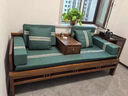 天瓊廣東佛山實(shí)木沙發(fā)組合客廳小戶(hù)新中式羅漢床型禪意貴妃榻老榆木推 180*80*70(坐墊 7 件套)不可推拉 曬單實(shí)拍圖