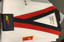 s.lemon兒童跆拳道服專(zhuān)業(yè)道服散打服男女童初學(xué)者可定制印字小孩練功衣服 長(cháng)袖款（3D彈力格面料） S（建議身高110-120cm） 曬單實(shí)拍圖