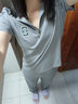 啄木鳥(niǎo)冰絲薄款運(yùn)動(dòng)套裝女夏季2025新款洋氣上檔次休閑時(shí)尚兩件套 灰色短袖兩件套  L 100-110斤 曬單實(shí)拍圖