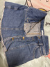 太平鳥(niǎo)女裝2024年夏季翻腰牛仔裙褲A1HBE2274 牛仔藍 XL 曬單實(shí)拍圖