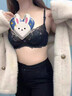 B·W FOREST蕾絲內(nèi)衣女新款法式性感內(nèi)衣超薄款無痕大胸顯小胸罩性感文胸套裝 黑色(蕾絲款)贈送胸貼 文胸+內(nèi)褲 70A 配S碼內(nèi)褲 曬單實拍圖