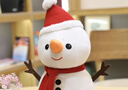 惠妮寶貝毛絨玩具圣誕老人雪人麋鹿公仔玩偶圣誕套裝娃娃圣誕節平安夜禮物 雪人 20厘米 曬單實(shí)拍圖