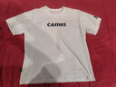 駱駝（CAMEL）夏日T恤男女微寬松圓領(lǐng)短袖冰感上衣 C35BAXLN050 無(wú)際白 M 曬單實(shí)拍圖
