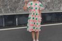富羅迷女童連衣裙夏季純棉滿印裙子兒童甜美可愛公主碎花裙 彩色  160  曬單實(shí)拍圖