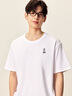 SPAO100%純棉短袖T恤男女2025夏季新款舒適親膚上衣SPDX25SD01XY 白/象牙熊-貼布繡 M 曬單實拍圖