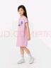 Gap【大小童同款】女童2025夏季新款logo珠地連衣裙兒童裝782715 粉色 150 cm(12-13歲)亞洲尺碼 曬單實(shí)拍圖