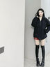 LEEREDPOI羽絨服男短款冬季外套立領(lǐng)寬松休閑百搭冬天學(xué)生潮流加厚保暖鴨絨 黑色 XL 約145-170斤可穿 曬單實(shí)拍圖