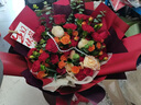 艾斯維娜鮮花速遞向日葵混搭花束生日禮物全國同城配送 33朵玫瑰康乃馨混搭花束 曬單實拍圖