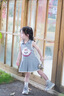 可英 GOWINBABY女童連衣裙韓式俏皮可愛2025夏季女孩多巴胺背心裙女寶卡通公主裙 灰色 100 （適合身高90cm-100cm） 曬單實(shí)拍圖