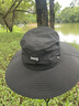 JEEP漁夫帽男款登山帽防曬面罩太陽(yáng)釣魚(yú)防紫外線(xiàn)女速干遮陽(yáng)防曬帽子男 黑色兩件套【帽子+立體面罩】 曬單實(shí)拍圖