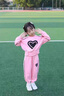G.DUCKKIDS小黃鴨童裝女童套裝春秋2025新款親子裝母女衛(wèi)衣兒童衣服運動兩件 粉色 120 尺碼5~6歲【110-120cm】 曬單實拍圖