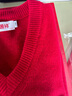 恒源祥五針加厚純羊毛女時(shí)尚針織背心馬甲100%羊毛禮盒 大紅170 曬單實(shí)拍圖