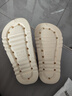名創(chuàng)優(yōu)品（MINISO）洞洞鞋男女夏季外穿涼鞋防滑厚底踩屎感包頭涼拖鞋 卡其+海洋星星 曬單實(shí)拍圖