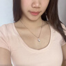 七可項(xiàng)鏈女七夕情人節(jié)禮物生日送女朋友老婆高級(jí)鎖骨鏈999足銀吊墜 曬單實(shí)拍圖